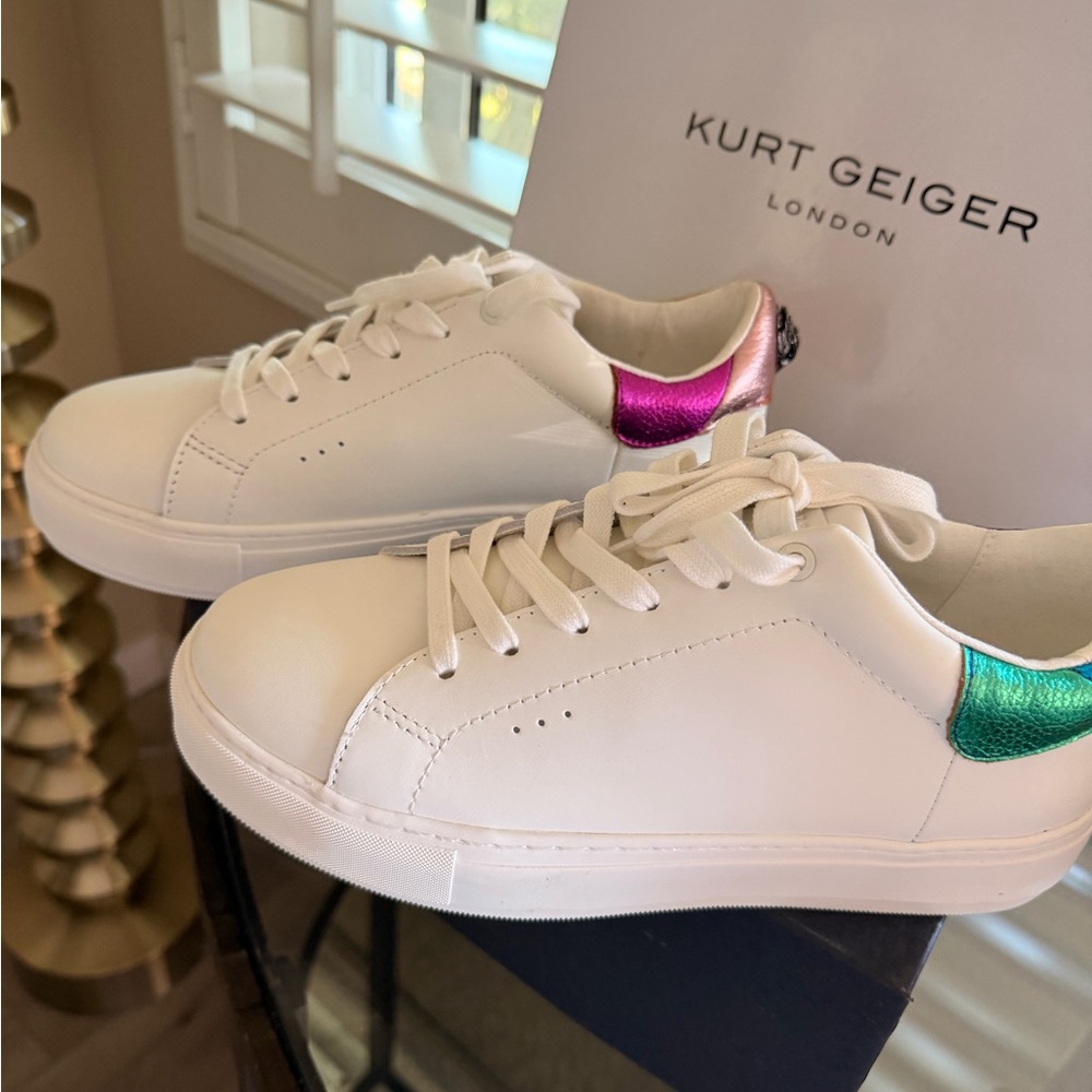 Kurt Geiger White Sneakers with Multicolor Accents
